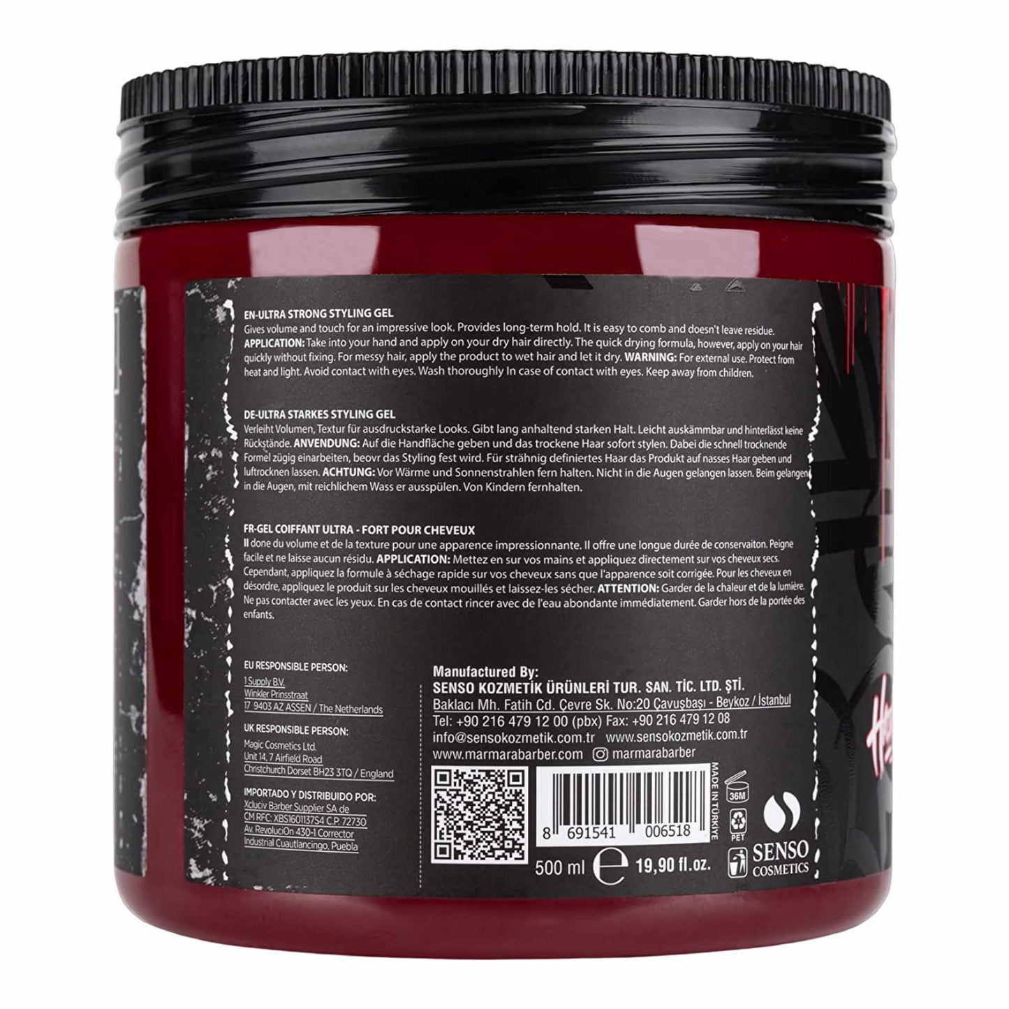 Marmara Barber Haargel No. 33 Gum Effect Ultra Hold 500 ml