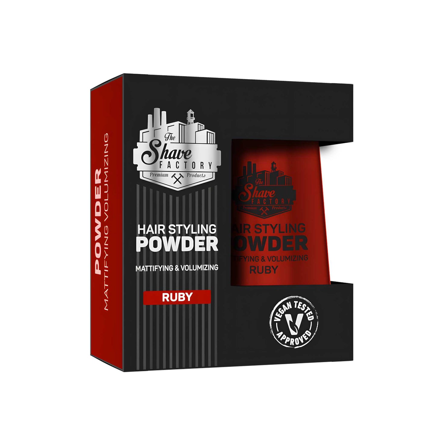 The Shave Factory Hair Styling Powder Ruby 20 gr Mattifying & Volumizing Vegan Tested Approved