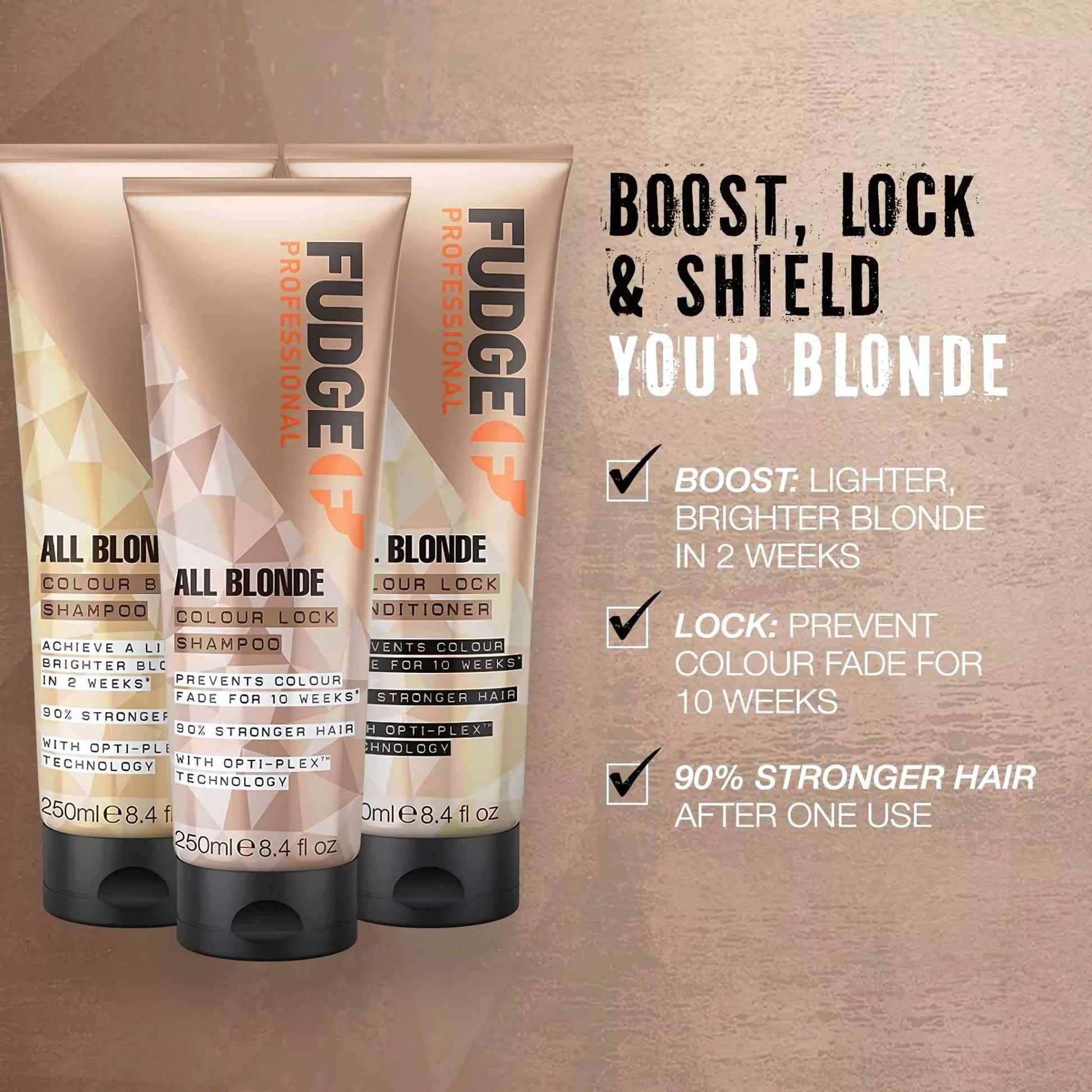Fudge All Blonde Colour Lock Conditioner Boost, Look & Shield Carousel