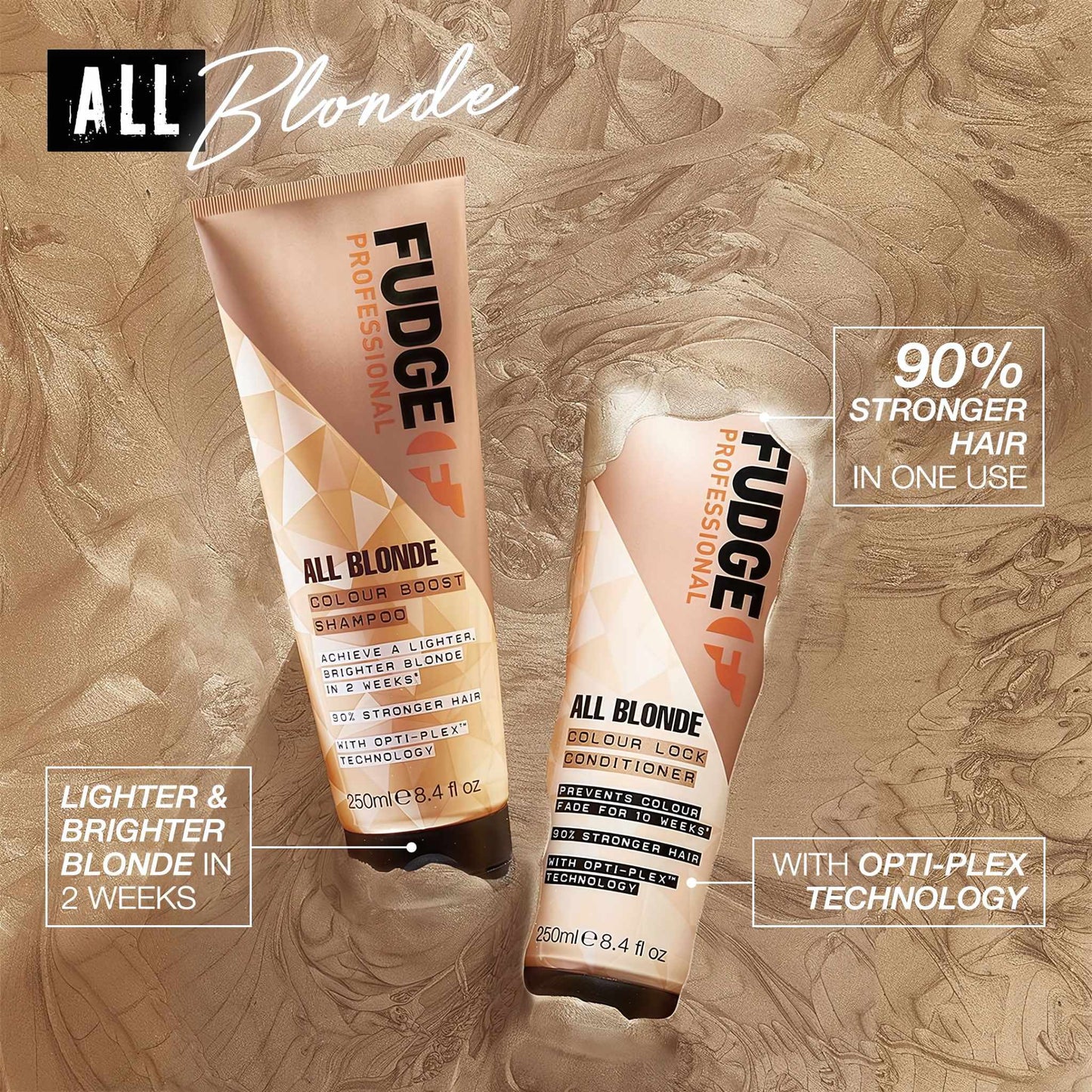 Fudge All Blonde Colour Lock Conditioner Carousel 90% Stronger Hair