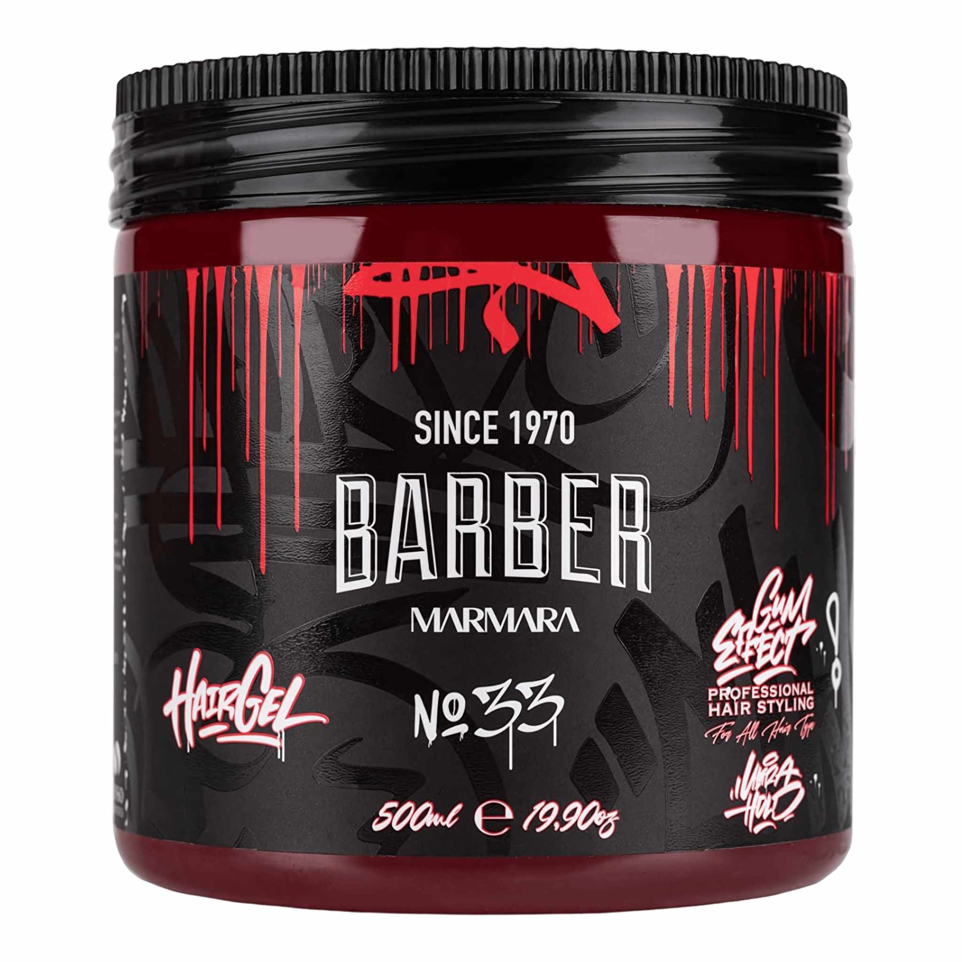 Marmara Barber Hair Gel No. 33 Gum Effect Ultra Hold 500 ml