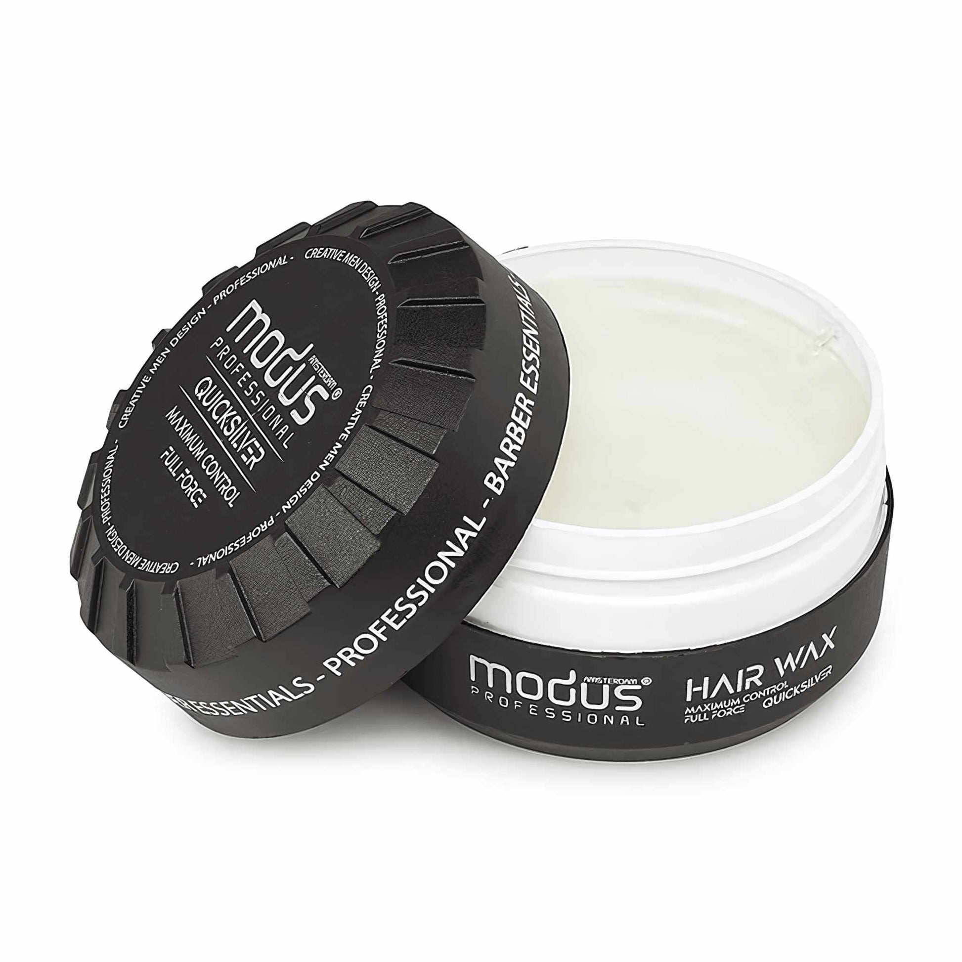 Modus Hair Wax Maximum Control Full Force Quicksilver Open Jar 150 ml