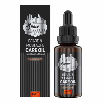 The Shave Factory Baard & Snor Care Olie Sandelhout 30 ml
