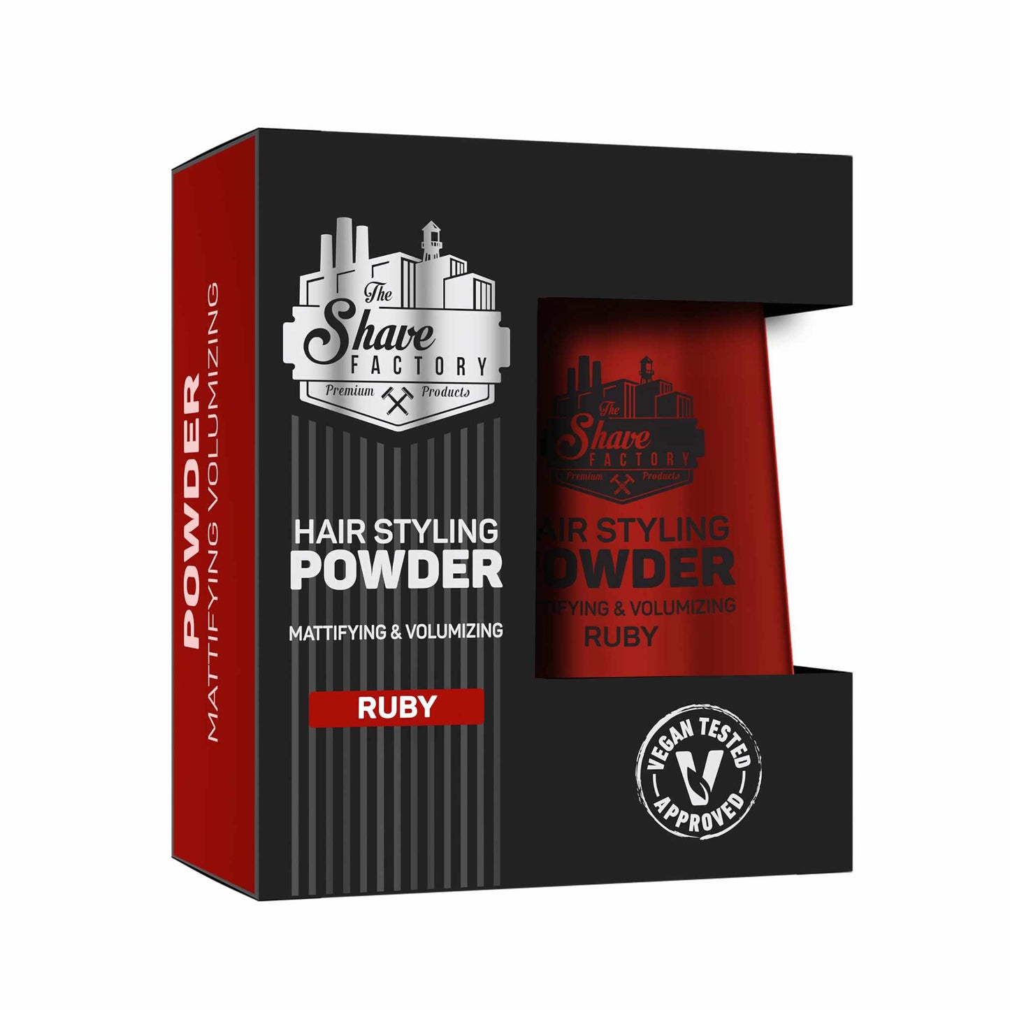 The Shave Factory Hair Styling Powder Ruby 20 gr Mattifying & Volumizing Vegan Tested Approved