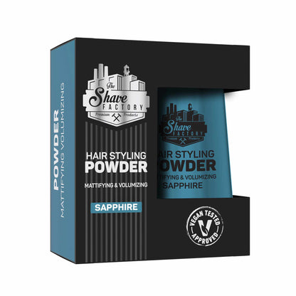 The Shave Factory Hair Styling Powder Mattifying & Volumizing Sapphire 20 gr Vegan Tested Approved