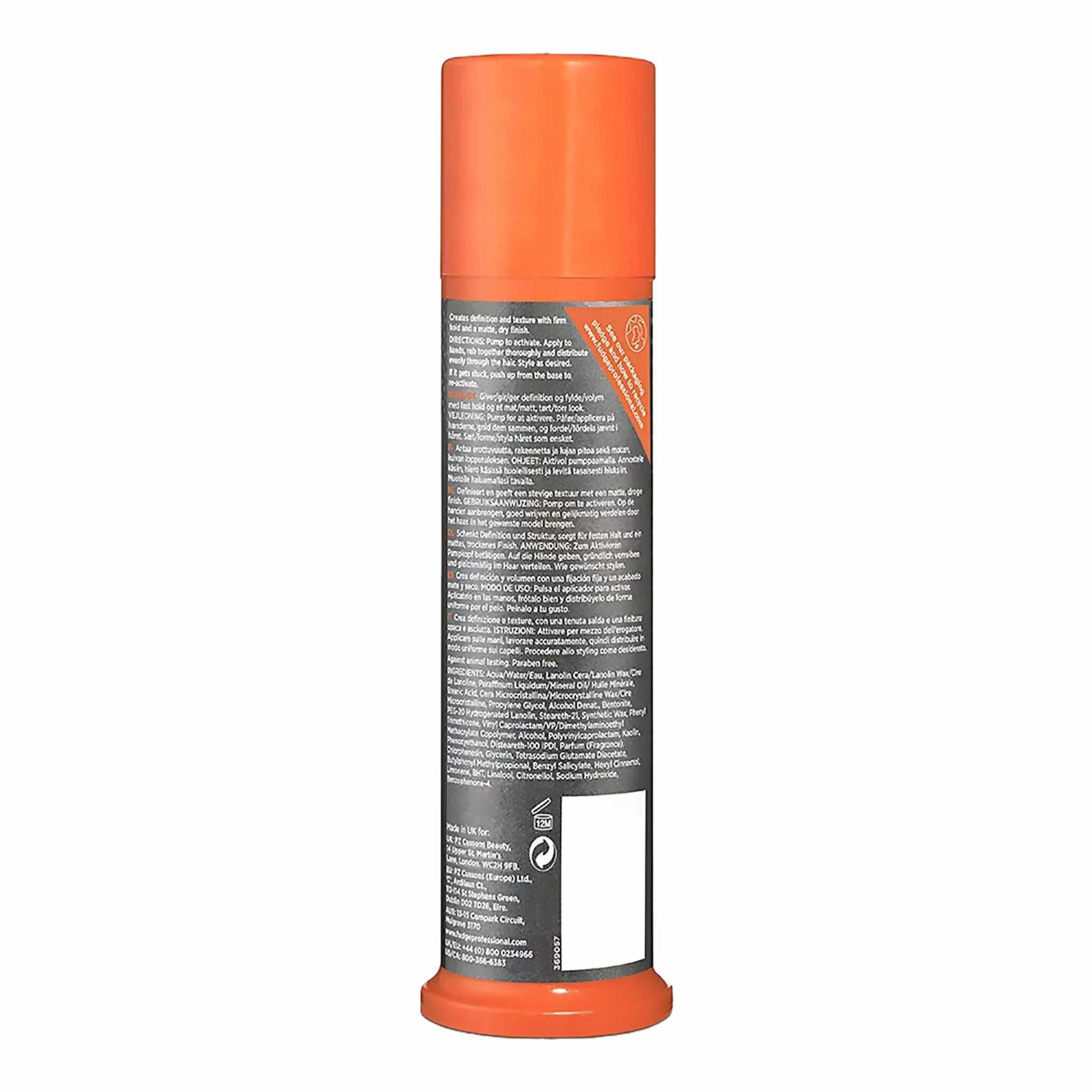 Fudge Matte Hed Styling Wax Clay Label 85 ml