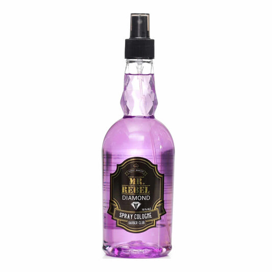 Mr Rebel Cologne Spray Diamond 01 Purple 440 ml 70% Alcohol Barber Club