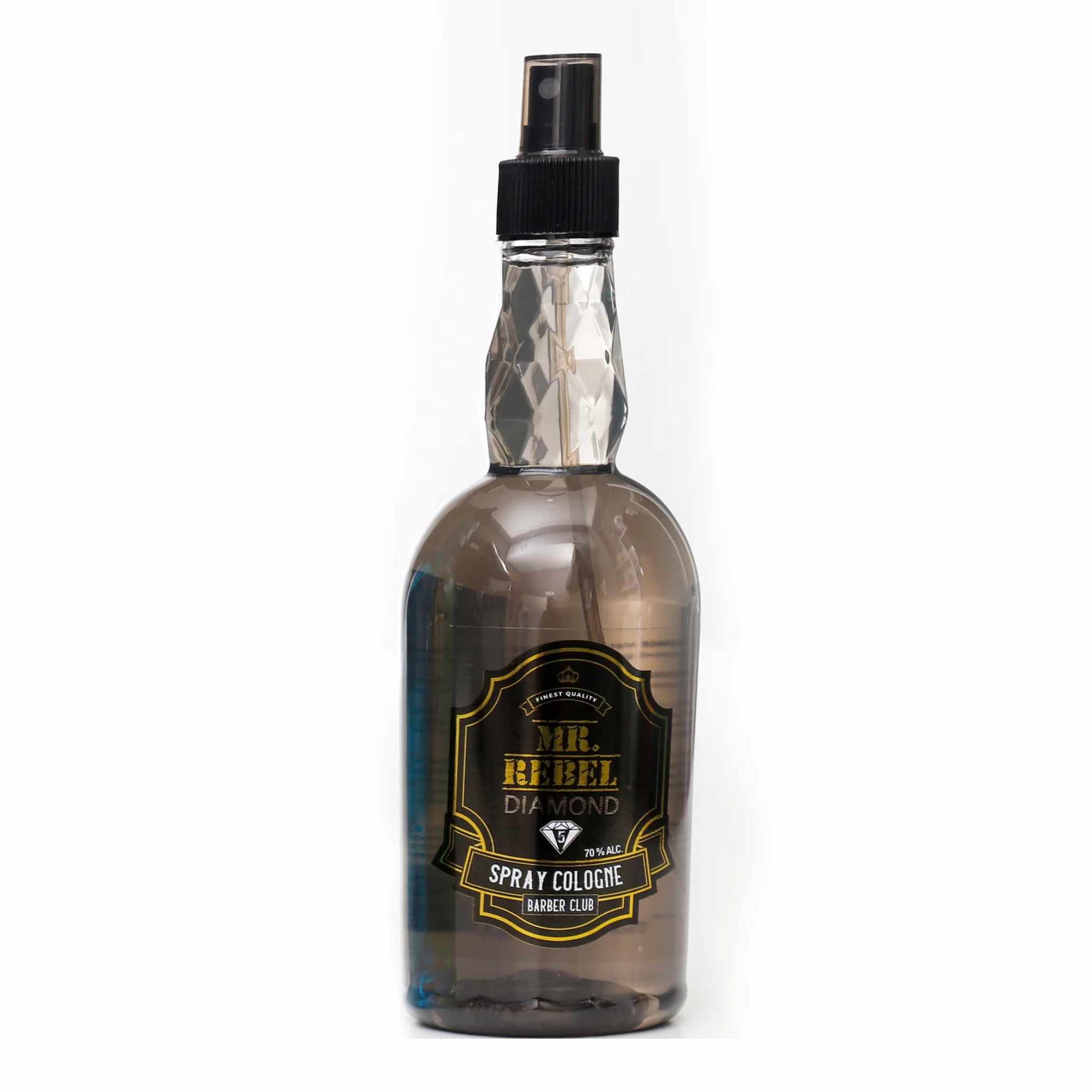 Mr Rebel Diamond Cologne Spray 05 Black 440 ml 70% Alcohol Barber Club