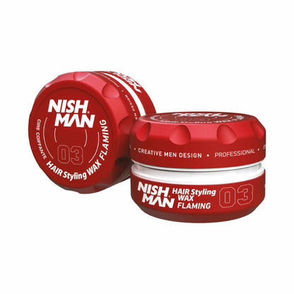 Nishman Hair Styling Wax Flaming 03 Red - 150 ml
